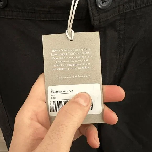 Everlane Womens Black Lightweight Casual Cropped The Fatigue Barrel Pants - Picture 6 of 8